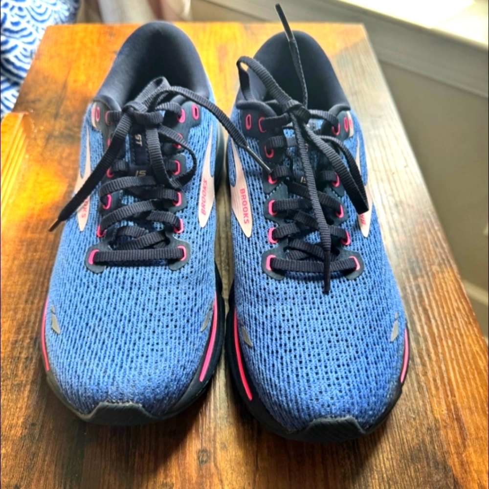 Brooks Blue and Pink Running Shoes